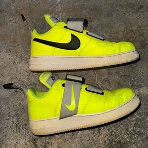 Nike Men's Air Force Neon Yellow Athletic Shoes